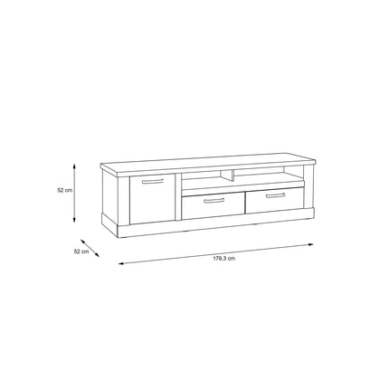 Corona - 2 Drawer 1 Door Coffee TV Unit