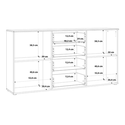 Sienna - Wide Chest of 4 Drawers and 2 Doors
