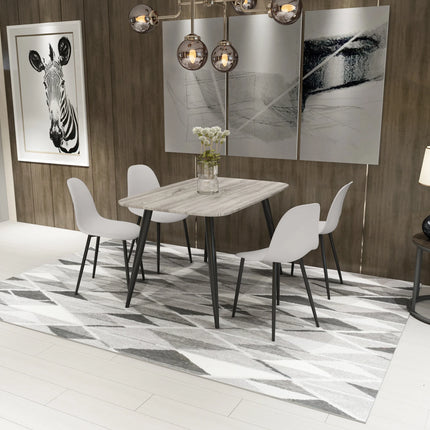 Aspen - Dining Chair Pair - Curved Plastic Seats & Metal Legs