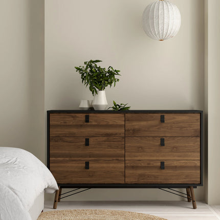 Ry Wide Chest of Drawers 6 Drawers Laminate 150cm