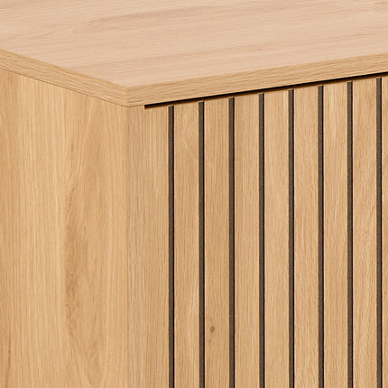Jaipur TV Unit With 3 Doors 176cm Wide in Oak – Scandinavian Style