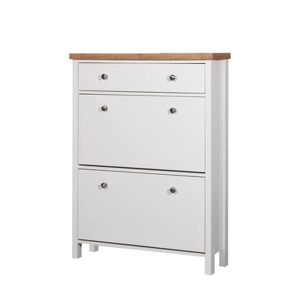 Astbury - 3 Tier Shoe Cabinet - White