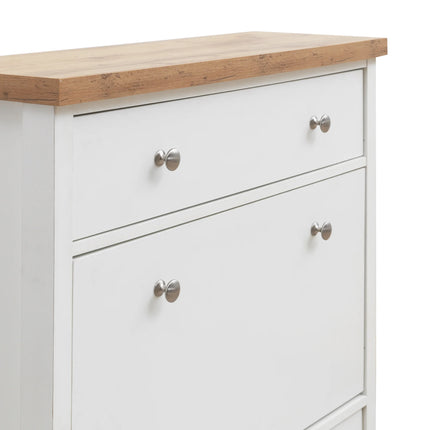 Astbury - 3 Tier Shoe Cabinet - White