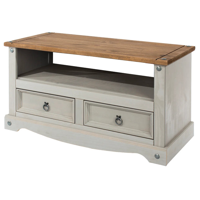 Corona - TV Unit - 2 Drawer Traditional Pine