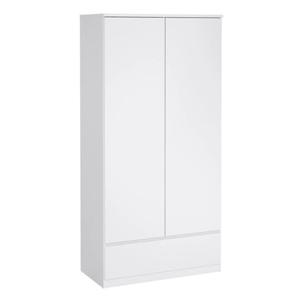 Naia - 3 Piece Bedroom Set, Nightstand, Chest and 2 Door 1 Drawer Wardrobe