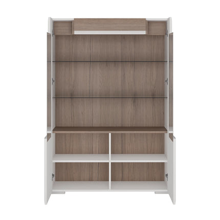 Toronto - Low Glazed 2 Door Display Cabinet with Internal Shelves (inc. Plexi Lighting)