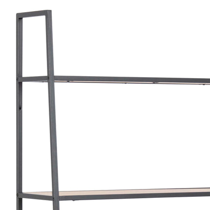 Seaford - Black Metal Ladder Bookcase with 5 Shelves
