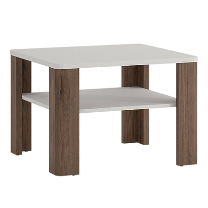 Toronto - Coffee Table with shelf In White and Oak
