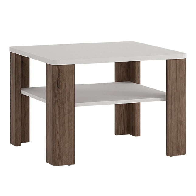 Toronto - Coffee Table with shelf In White and Oak