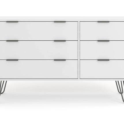 Augusta - Chest of Drawers - 6 Drawer Industrial & Hairpin Legs