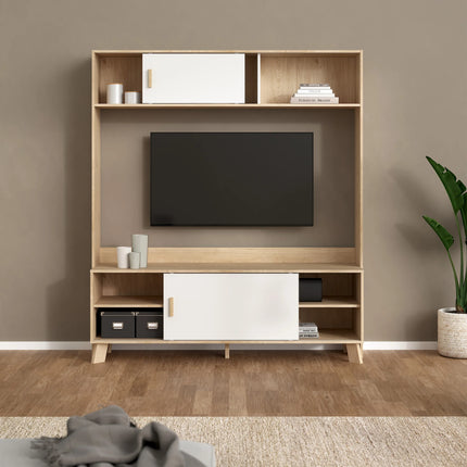 Ikast - TV Wall Unit with 2 Sliding Doors