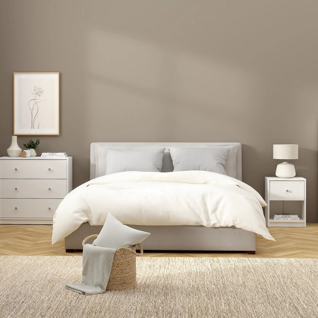 May Bedside 1 Drawer Table Choice Of Finishes Compact Contemporary