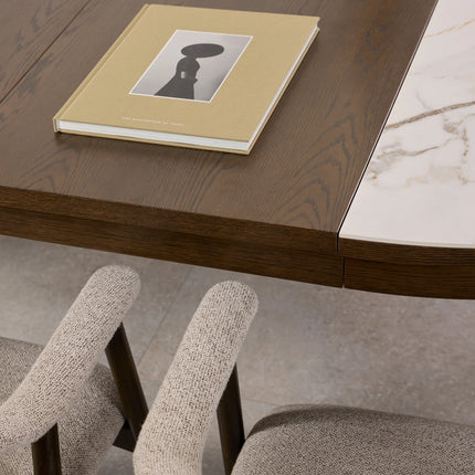 Southampton Round Extendable Dining Table Cream Ceramic 120/220cm