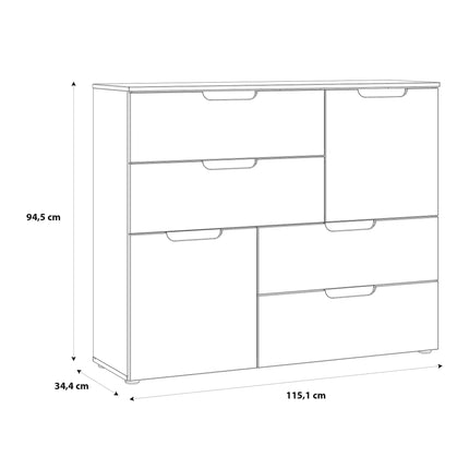 Sienna - Abstract Chest of Drawers