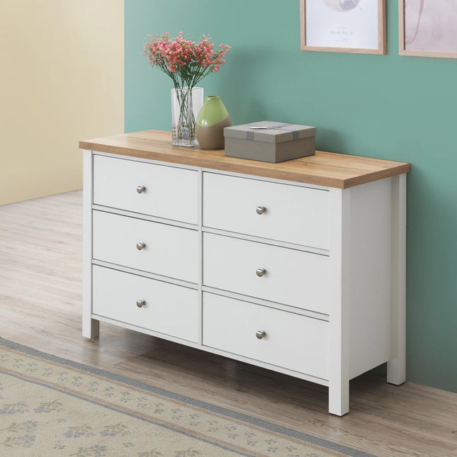 Astbury - 3 Piece Bedroom Set - 6 Drawer Chest - White