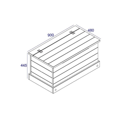 Corona - Storage Trunk - Solid Pine Lift Lid