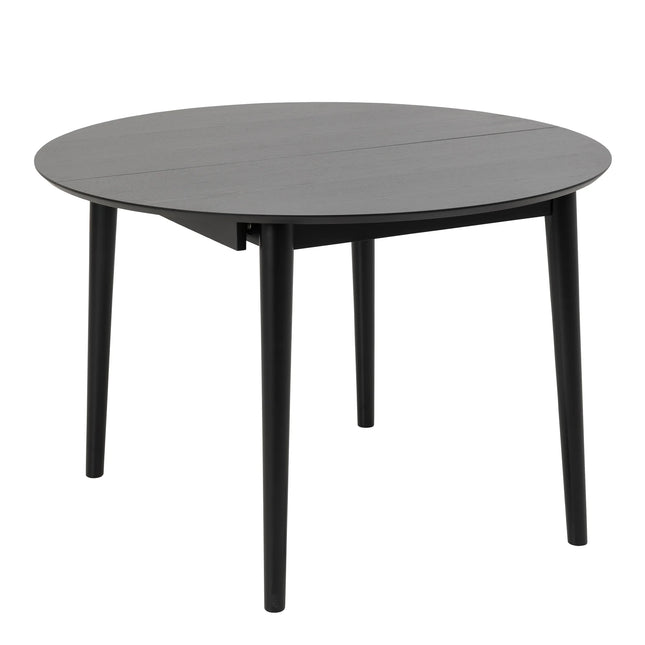Montreux Round Extending Dining Table & Cassandra Armrest Chairs in Black