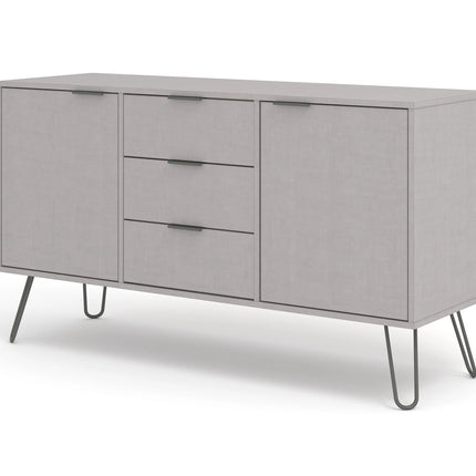 Augusta - Sideboard - 2 Door 3 Drawer Grey & Hairpin Legs