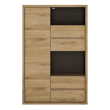 Shetland - 1 Door 4 Drawer Display Cabinet