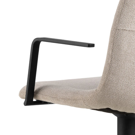 Pablo Swivel Beige Bar Stool With Adjustable Height Set of 2