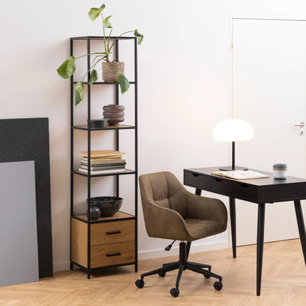 Seaford - Bookcase with 2 Drawers and 3 Shelves