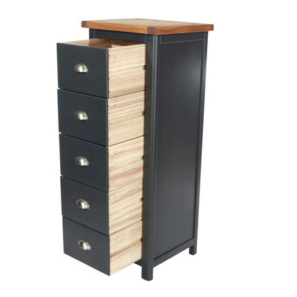 Boston - Chest of Drawers - 5 Drawer Narrow Traditional