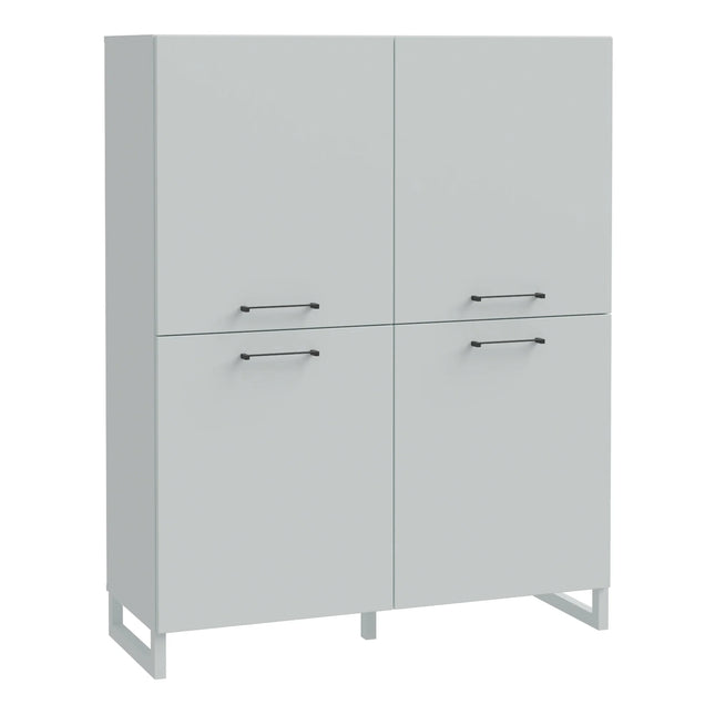 Sali 4 Door Highboard in Light Grey or Sage Green – Stylish Storage Solution