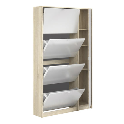 Shoes - Shoe Cabinet 4 Tilting Doors +2 Layers +1 Door