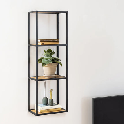 Seaford - Black Metal Wall Shelf