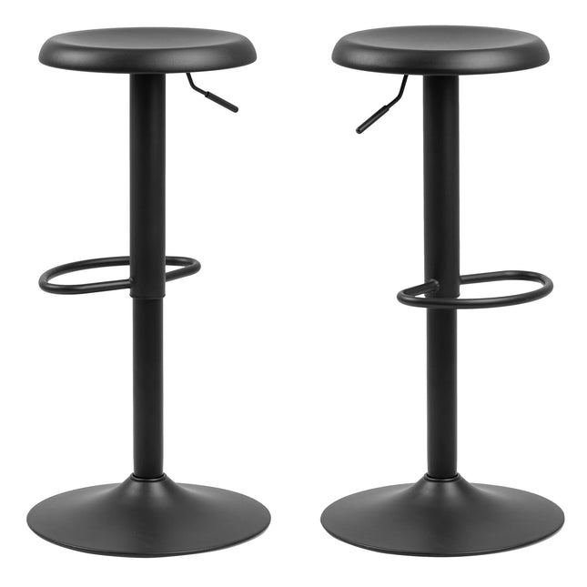 Finch Bar Stool Set of 2 Swivel Gas Lift Adjustable Height