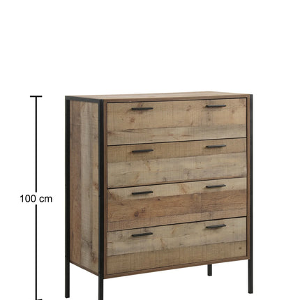 Stretton - 4 Drawer Chest - Rustic Oak