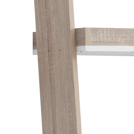Pulford - Ladder Bookcase - White & Sonoma Oak