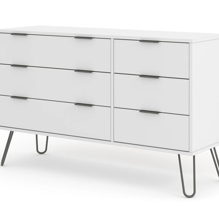 Augusta - Chest of Drawers - 6 Drawer Industrial & Hairpin Legs