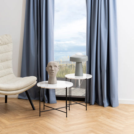 Avila - Side Table with White Marble Top 42x45cm
