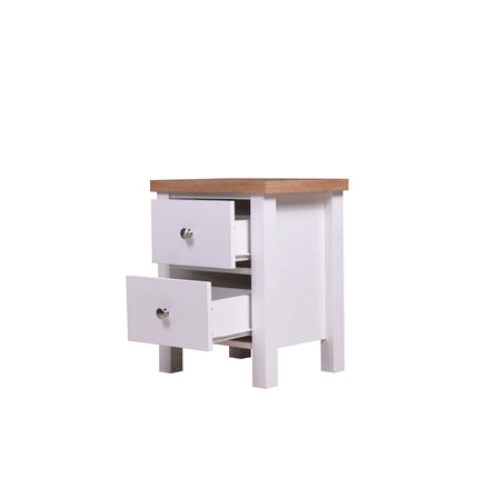 Astbury - Bedside Table - 2 Drawers - White