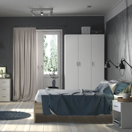 Space - Wardrobe with 3 Doors in White