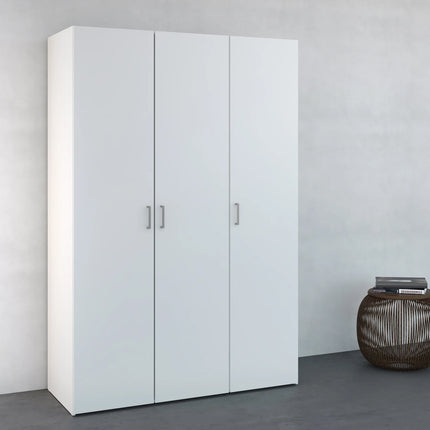 Space - Wardrobe with 3 Doors in White