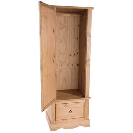 Corona - Wardrobe - 1 Door 1 Drawer Mirrored