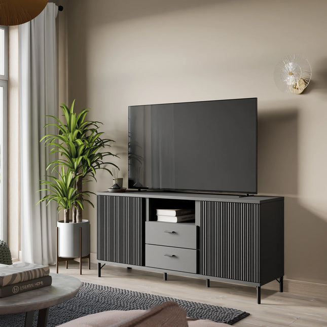 Avenale TV Unit 2 Door 2 Drawer Laminate 150cm
