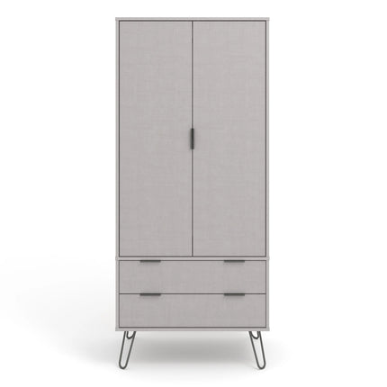 Augusta - Wardrobe - 2 Door 2 Drawer & Hairpin Legs