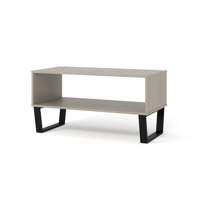 Texas - Coffee Table - Grey Waxed Pine with Open Shelf