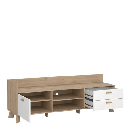 Ikast - TV Unit with 1 Door + 2 Drawers