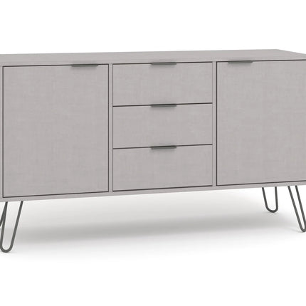 Augusta - Sideboard - 2 Door 3 Drawer Grey & Hairpin Legs