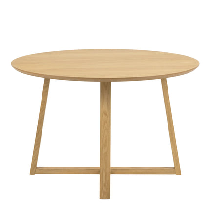 Malika Dining Table Range Oak-Effect Tops With Black Bases