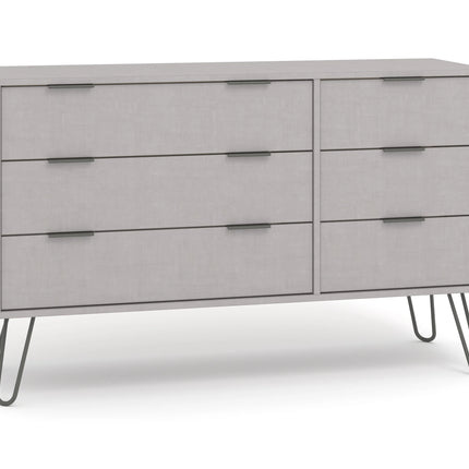 Augusta - Chest of Drawers - 6 Drawer Industrial & Hairpin Legs