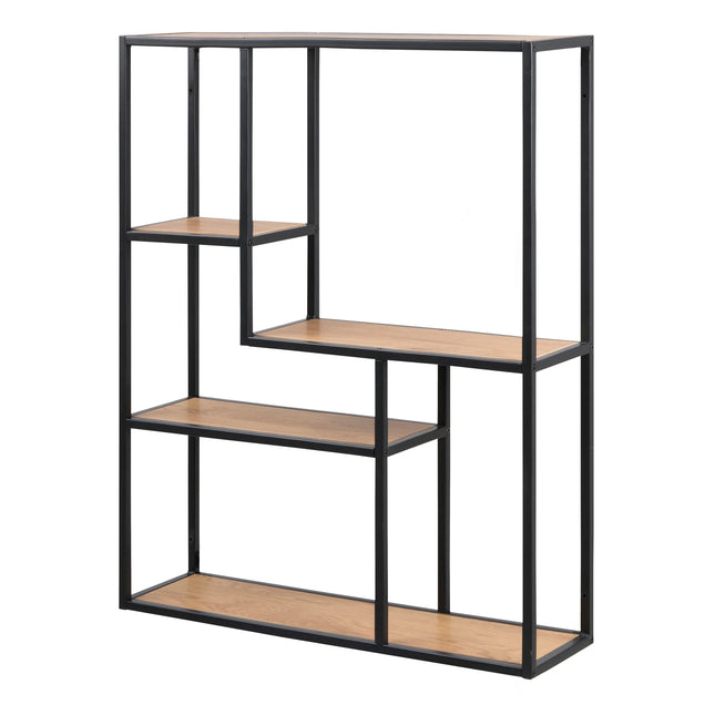 Seaford - Black Metal Wall Shelf with 3 Shelves