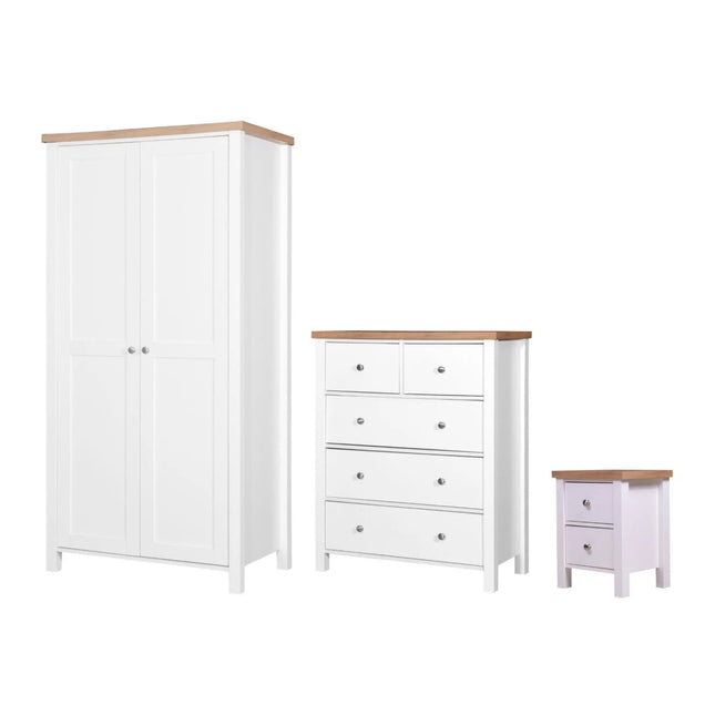 Astbury - 3 Piece Bedroom Set - 5 Drawer Chest - White