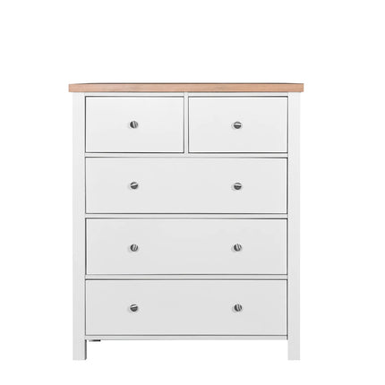 Astbury - 3 Piece Bedroom Set - 5 Drawer Chest - White