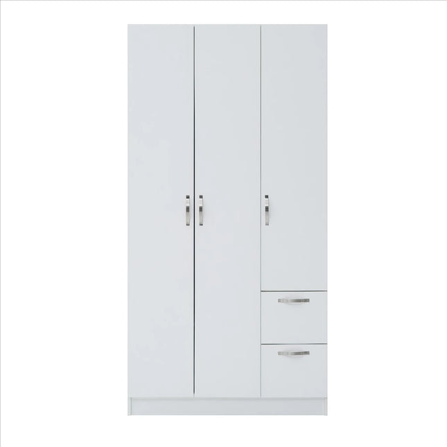 Essentials - 3 Door Double Wardrobe - 2 Drawers