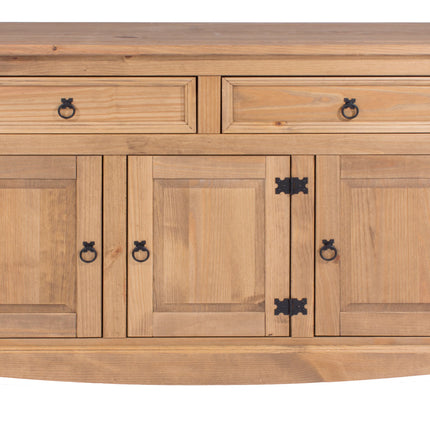 Corona White - Sideboard - 3 Door 2 Drawer & Antique Waxed Pine Top